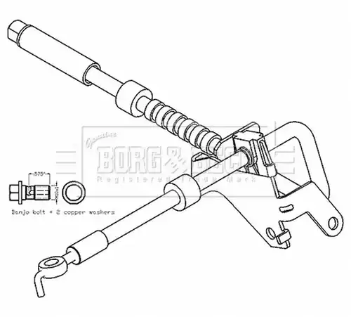 спирачен маркуч BORG & BECK BBH8798