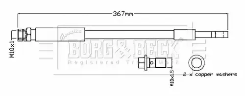 спирачен маркуч BORG & BECK BBH8805