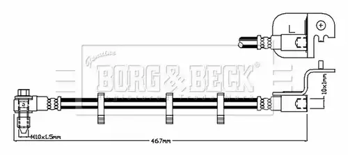 спирачен маркуч BORG & BECK BBH8830