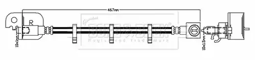 спирачен маркуч BORG & BECK BBH8831