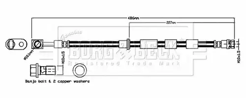 спирачен маркуч BORG & BECK BBH8836