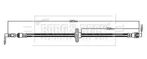 спирачен маркуч BORG & BECK BBH8837