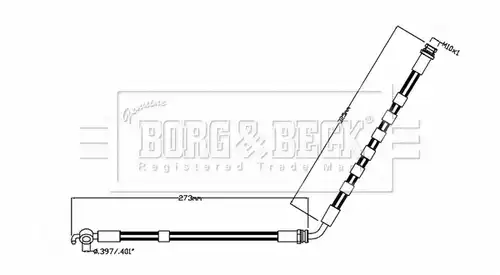 спирачен маркуч BORG & BECK BBH8852