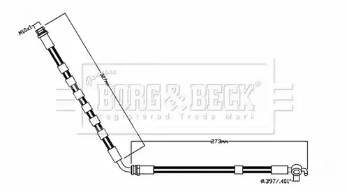 спирачен маркуч BORG & BECK BBH8853