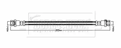 спирачен маркуч BORG & BECK BBH8856