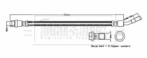 спирачен маркуч BORG & BECK BBH8865