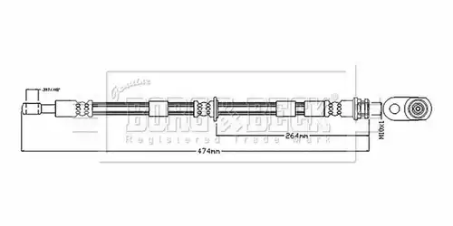 спирачен маркуч BORG & BECK BBH8870