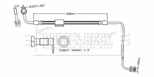 спирачен маркуч BORG & BECK BBH8885