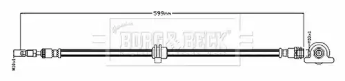 спирачен маркуч BORG & BECK BBH8891