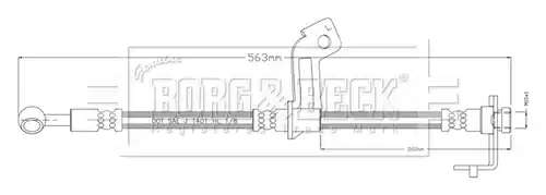 спирачен маркуч BORG & BECK BBH8898