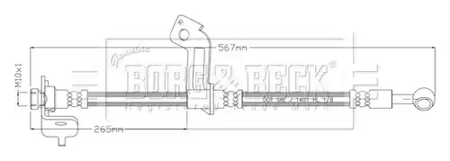 спирачен маркуч BORG & BECK BBH8899