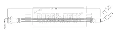 спирачен маркуч BORG & BECK BBH8907