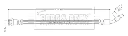 спирачен маркуч BORG & BECK BBH8908