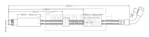 спирачен маркуч BORG & BECK BBH8911