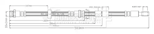 спирачен маркуч BORG & BECK BBH8918