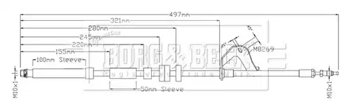 спирачен маркуч BORG & BECK BBH8920