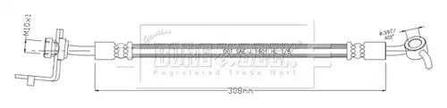 спирачен маркуч BORG & BECK BBH8928