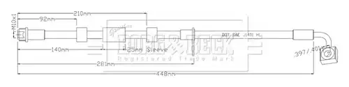 спирачен маркуч BORG & BECK BBH8939