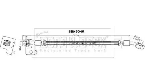 спирачен маркуч BORG & BECK BBH9049