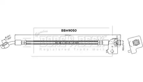 спирачен маркуч BORG & BECK BBH9050