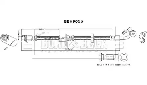 спирачен маркуч BORG & BECK BBH9055