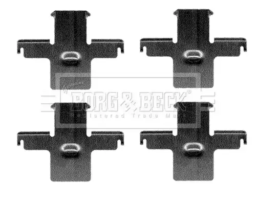 комплект принадлежности, дискови накладки BORG & BECK BBK1116