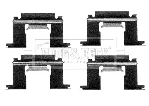 комплект принадлежности, дискови накладки BORG & BECK BBK1117