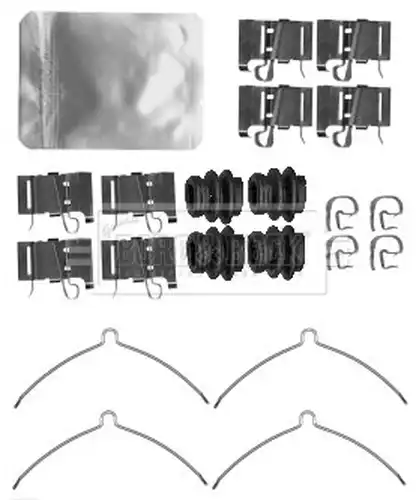 комплект принадлежности, дискови накладки BORG & BECK BBK1553