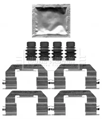комплект принадлежности, дискови накладки BORG & BECK BBK1610