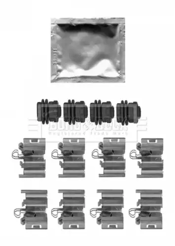 комплект принадлежности, дискови накладки BORG & BECK BBK1614