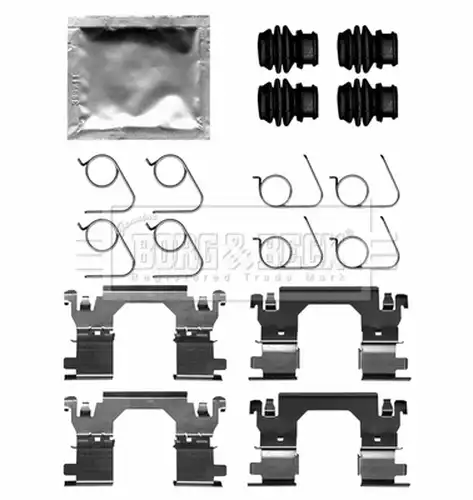 комплект принадлежности, дискови накладки BORG & BECK BBK1650