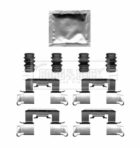 комплект принадлежности, дискови накладки BORG & BECK BBK1659