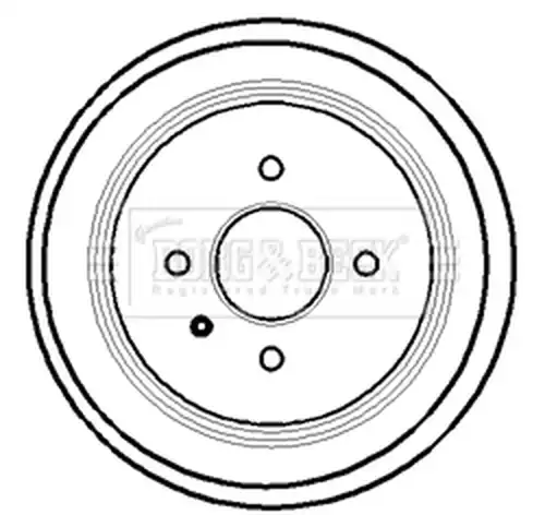 спирачен барабан BORG & BECK BBR7127