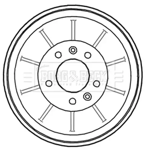 спирачен барабан BORG & BECK BBR7203