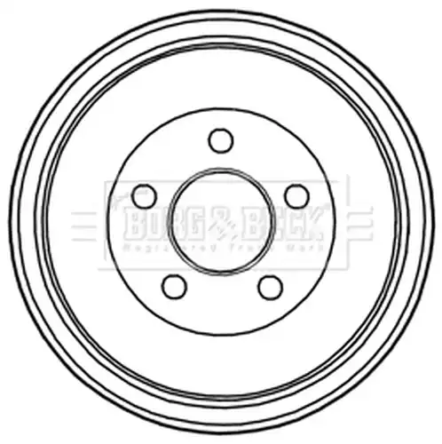 спирачен барабан BORG & BECK BBR7236