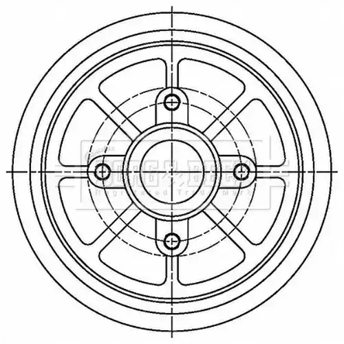 спирачен барабан BORG & BECK BBR7274