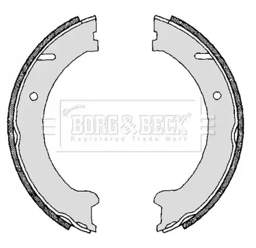 комплект спирачна челюст, ръчна спирачка BORG & BECK BBS6297