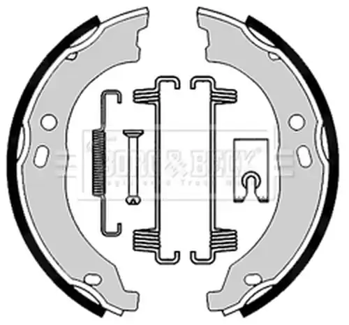 комплект спирачна челюст, ръчна спирачка BORG & BECK BBS6360