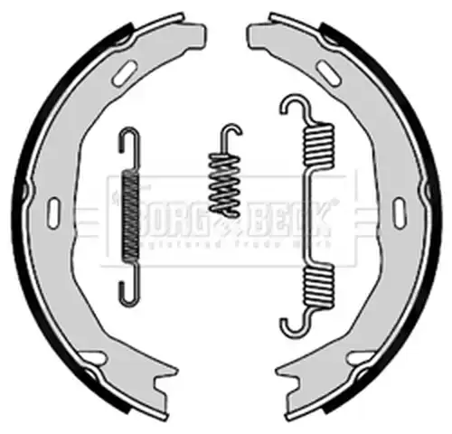 комплект спирачна челюст, ръчна спирачка BORG & BECK BBS6408