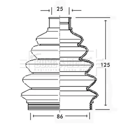 комплект маншон, полуоска BORG & BECK BCB2302