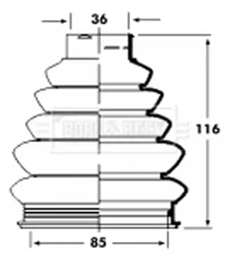 комплект маншон, полуоска BORG & BECK BCB2360