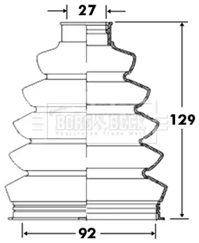 комплект маншон, полуоска BORG & BECK BCB2371