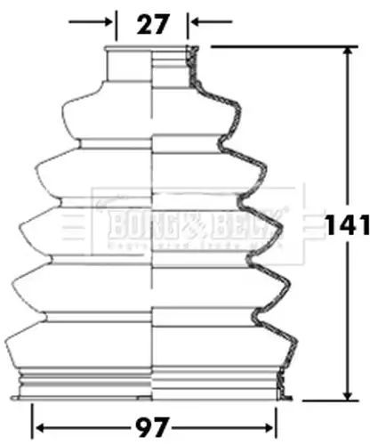 комплект маншон, полуоска BORG & BECK BCB2372