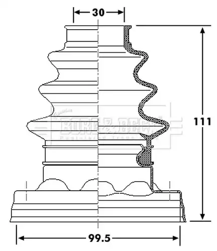 комплект маншон, полуоска BORG & BECK BCB6179