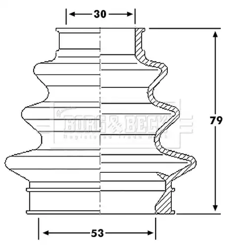 комплект маншон, полуоска BORG & BECK BCB6208