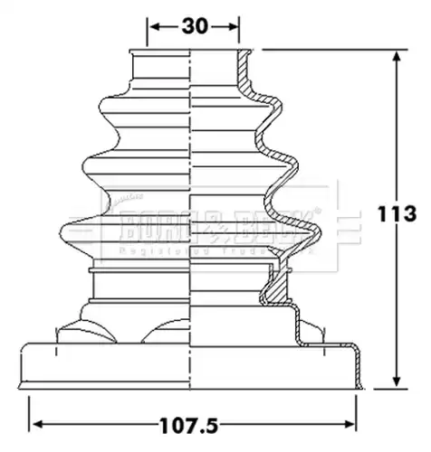 комплект маншон, полуоска BORG & BECK BCB6218