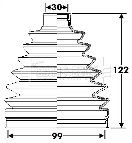 комплект маншон, полуоска BORG & BECK BCB6283