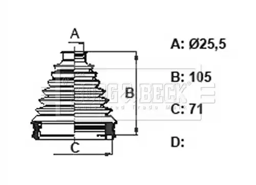 комплект маншон, полуоска BORG & BECK BCB6318