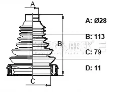 комплект маншон, полуоска BORG & BECK BCB6407