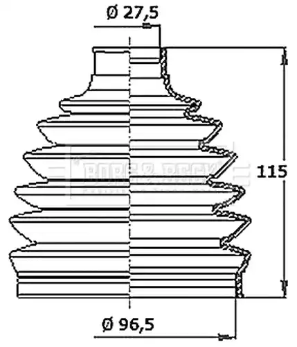 комплект маншон, полуоска BORG & BECK BCB6411